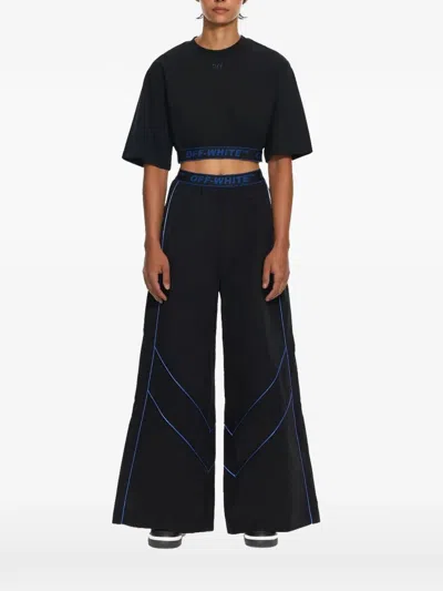 Off-white Logoband Jersey T-shirt In Black
