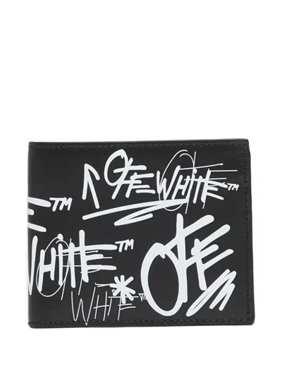 Off-white Logo-detail Bifold Wallet In Black