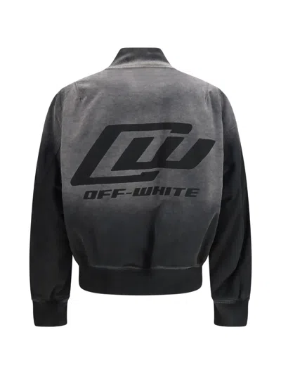 Off-white Logo-detail Bomber Jacket In Black