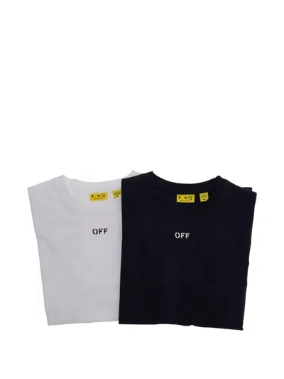 Off-white Kids' Logo-detail Cotton T-shirt (pack Of Two) In Multi