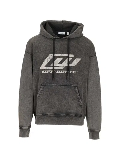 Off-white Long-sleeved Sweatshirt In Gray