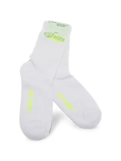 Pre-owned Off-white Logo-detail Socks In White
