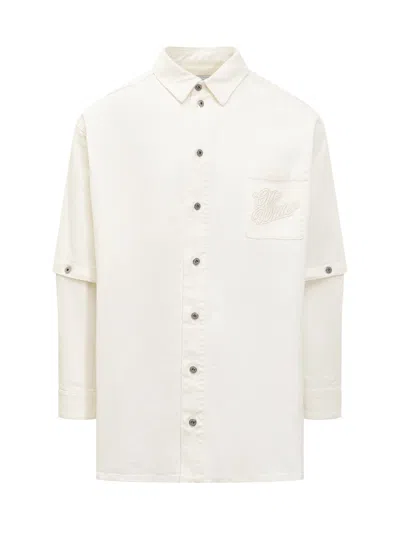 Off-white Logo-emblazoned Cotton Shirt