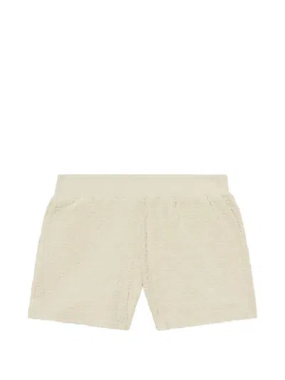 Off-white Logo-embossed Terry Shorts In Neutral