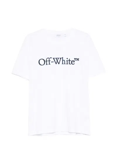 Off-white Logo-embroidered Cotton T-shirt In Multi