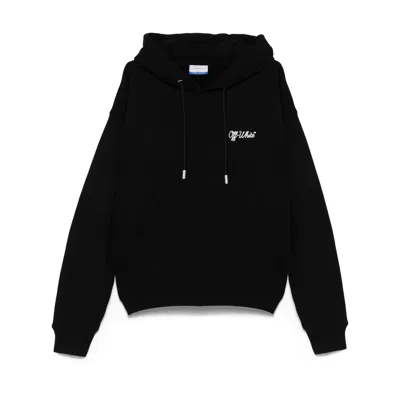 Off-white Logo-embroidered Sweatshirt In Black
