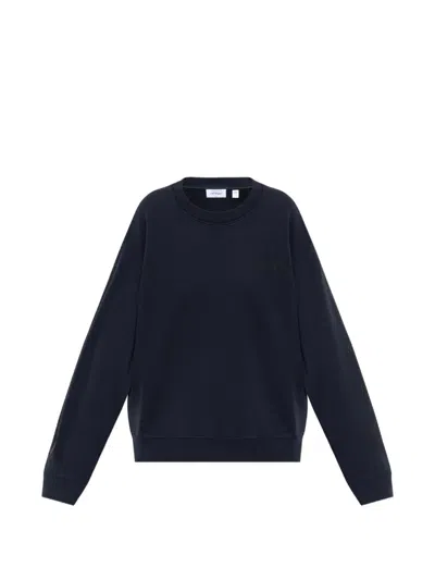 Off-white Logo-embroidered Sweatshirt In Blue