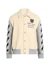 Off-white Logo-embroidered Varsity Jacket In Multi