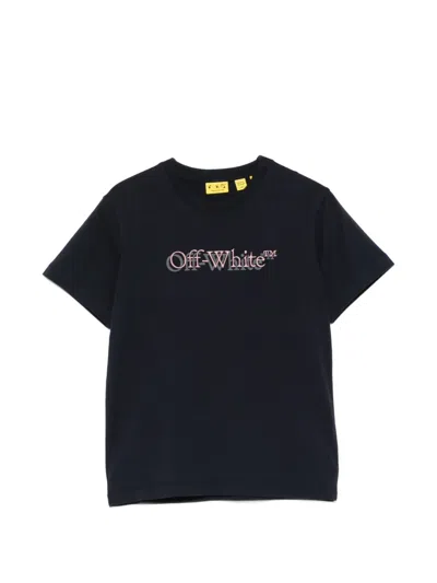OFF-WHITE LOGO-EMBROIDERY CREW-NECK T-SHIRT