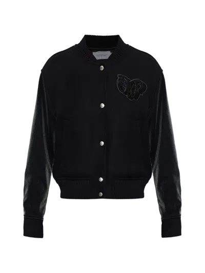 Off-white Logo-patch Bomber Jacket In Multi