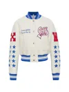 Off-white Logo-patch Bomber Jacket In Neutral
