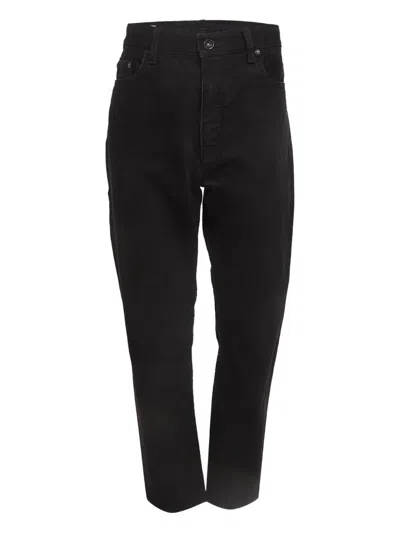 Pre-owned Off-white Logo-patch Jeans In Black