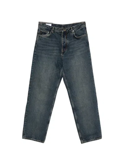 Off-white Logo-patch Jeans In Blue