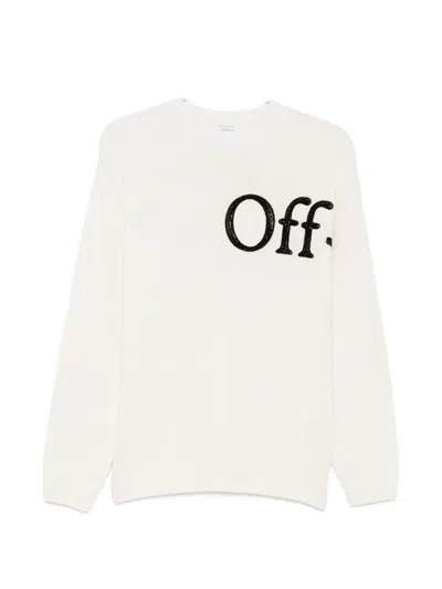 Off-white Logo-patch Sweater In Neutral