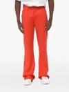 Off-white Logo-print Bootcut Trousers In Red