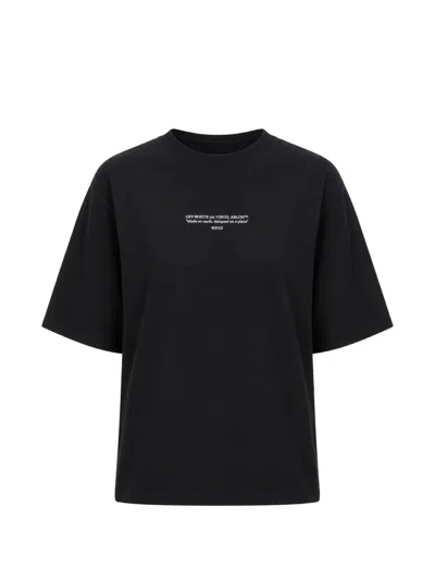 Off-white Logo-print Boxy T-shirt In Black