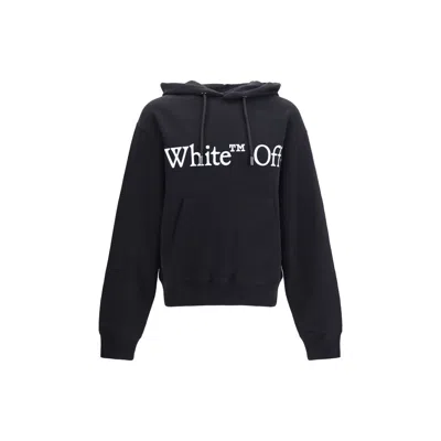 Off-white Logo-print Cotton Sweatshirt In Black