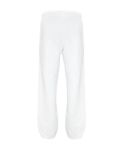 Off-white Logo-print Cotton Track Pants In White