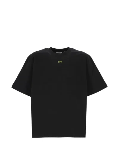 Off-white Printed Cotton-jersey T-shirt In Black