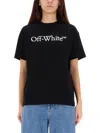 Off-white Bookish Printed Logo Cotton T-shirt In Black