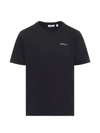 Off-white Small Bookish Regular Short Sleeve T-shirt In Black