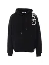 Off-white Drawstring Hooded Sweatshirt In Black