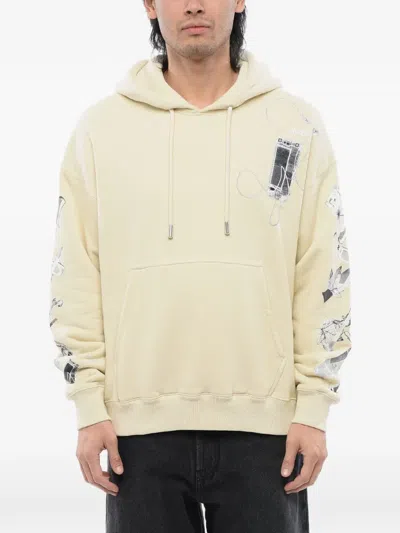 Off-white Logo-print Drawstring Hoodie In Neutral