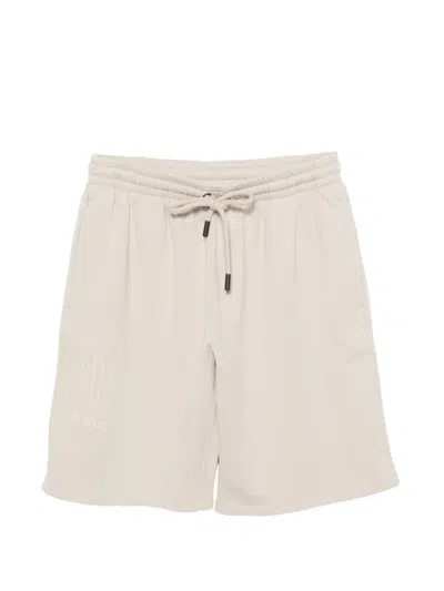 Off-white Logo-print Drawstring Shorts In Neutral
