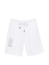 Off-white Logo-print Drawstring Shorts In White