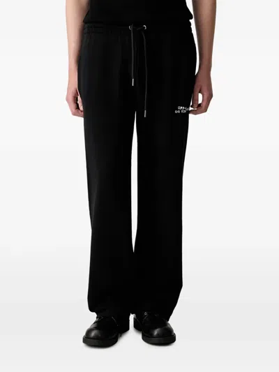 Off-white Logo-print Drawstring Track Pants In Black