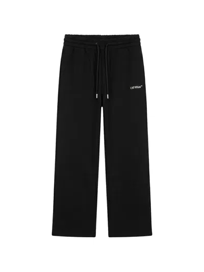 Off-white Logo-print Drawstring Track Pants In Black