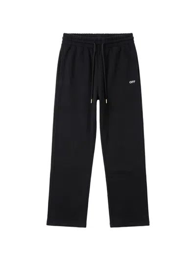 Off-white Logo-print Drawstring Track Pants In Black
