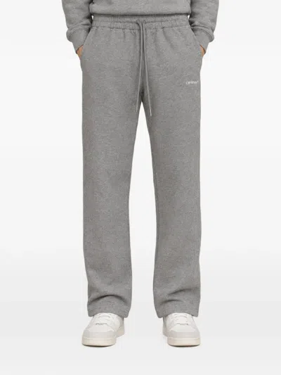 Off-white Logo-print Drawstring Track Pants In Gray