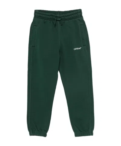 Off-white Logo-print Drawstring Track Pants In Green