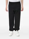 Off-white Logo-print Elasticated-cuff Track Pants In Black