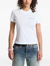 Off-white Logo-print Fitted T-shirt In White