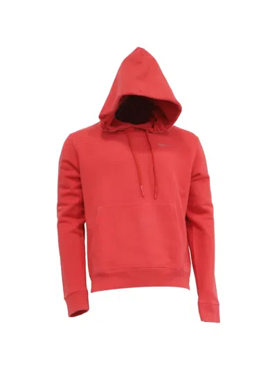 Pre-owned Off-white Logo-print Hoodie In Red