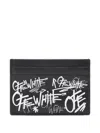 Off-white Logo-print Leather Card Case In Pattern