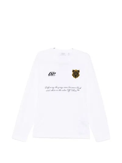 Off-white Logo-print Long-sleeve T-shirt In White