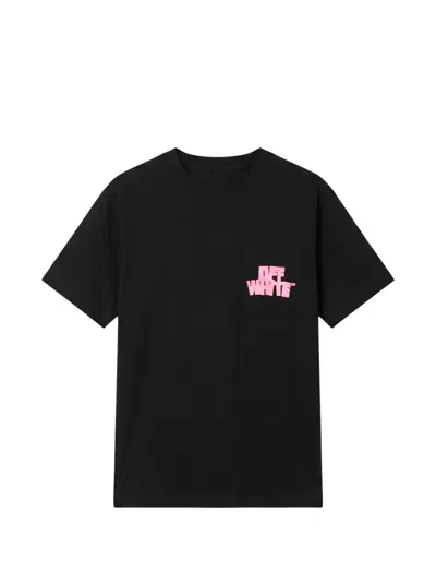 Off-white Logo-print Pocket T-shirt In Black