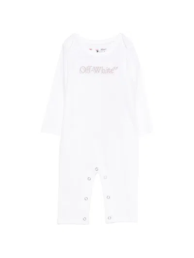 Off-white Babies' Logo-print Romper In White