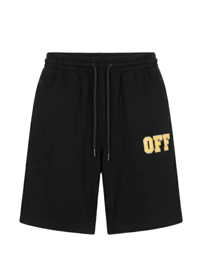 Off-white Logo-print Shorts In Black