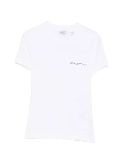 Off-white Logo-print Short-sleeve T-shirt In White