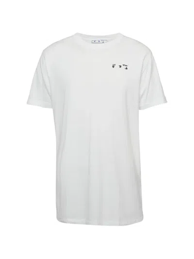 Pre-owned Off-white Logo-print Slim-fit T-shirt In White