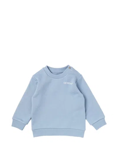 Off-white Babies' Logo-print Sweater In Blue