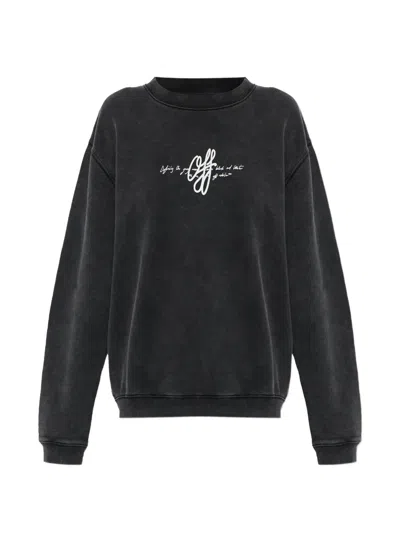 Off-white Logo-print Sweatshirt In Black
