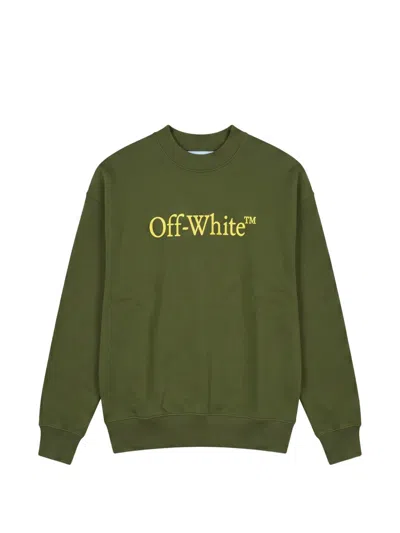 Off-white Logo-print Sweatshirt In Green