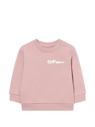 Off-white Babies' Logo-print Sweatshirt In Pink