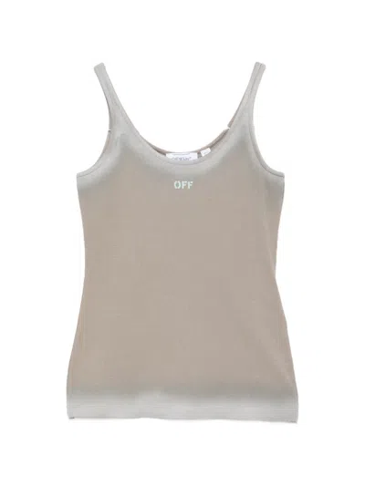 Off-white Logo-print Tank Top In Neutral