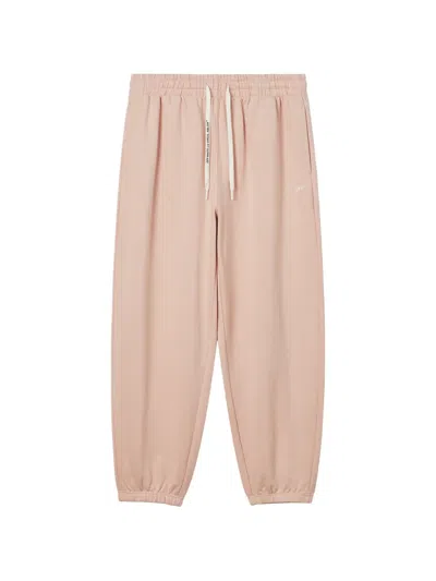 Off-white Logo-print Track Pants In 粉色